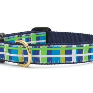 Up Country Newport Plaid Quick Release Dog Collar Small (9-15 Inches) Width 1 Inch