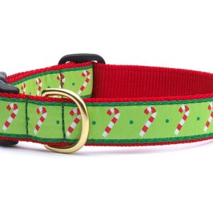 Up Country Candy Canes Holiday Dog Collar