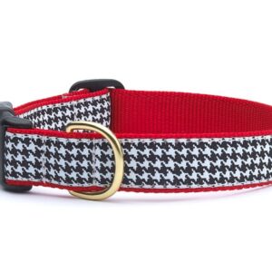 Up Country Classic Black White Houndstooth Dog Collar